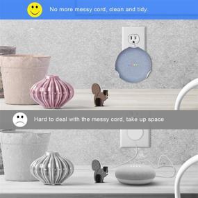 img 1 attached to 🔌 Организуйте и сохраните пространство: настенный держатель для Google Nest Mini от LANMU - больше неразборчивых проводов!