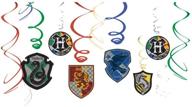 🔮 amscan harry potter hanging swirl decorations set - 12 pieces, multi logo