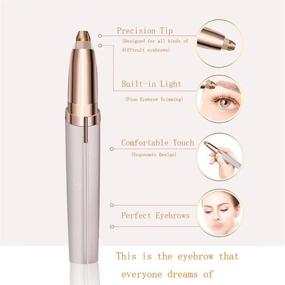 img 2 attached to Eyebrow Trimmer Rechargeable Remover Painless Precision