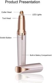 img 3 attached to Eyebrow Trimmer Rechargeable Remover Painless Precision