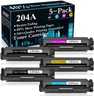 🖨️ topink 5 pack (2bk+c+m+y) 204a toner cartridge replacement for hp color pro m154a, m154nw, mfp m180n, mfp m181fw, mfp m181fdw, mfp m180nw printer - cf510a cf511a cf512a cf513a logo