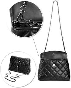 img 3 attached to Metal Chain Strap Tassel Pendant Women's Crossbody Bag - Wristlet Shoulder Purse