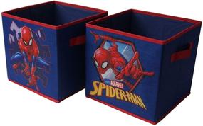 img 1 attached to 🕷️ Idea Nuova Marvel Spiderman Set of 2 Strong Storage Cubes with Convenient Handles