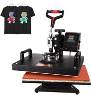 12x15 digital heat press machine for t-shirts & bags - includes 20 sublimation papers logo