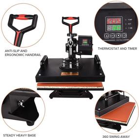 img 1 attached to 12x15 Digital Heat Press Machine for T-Shirts & Bags - Includes 20 Sublimation Papers