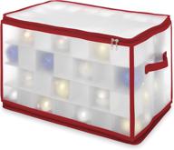 🎄 whitmor christmas large ornament zip chest - store up to 112 ornaments in separate compartments logo
