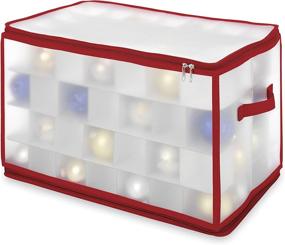 img 3 attached to 🎄 Большой орнаментальный ящик Whitmor для Рождества с застежкой-молнией - 112 отделений, где можно хранить орнаменты