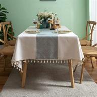 durable wanss rectangle tablecloths - dust proof with stitched design логотип