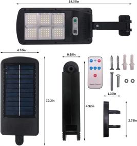 img 3 attached to 🌞 Solar Street Lights Outdoor: Remote Control Parking Lot Lights - 3 Light Modes, Motion Sensor, 96 LEDs - Ideal for Patio, Path, Yard (2Pack)