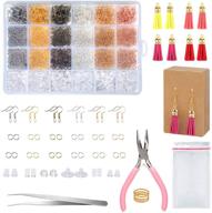 💍 complete earring making kit with tassel chains, hooks, rings, and pliers for diy and repairing - relian 2111pcs earring making supplies logo