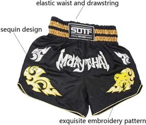 img 2 attached to 🥊 Men's SOTF Boxing Shorts - Training & Fighting Muay Thai Shorts for Martial Arts