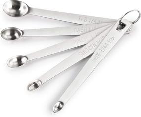 img 4 attached to 🥄 Stainless Steel Mini Measuring Spoons Set by New Star Foodservice 42924