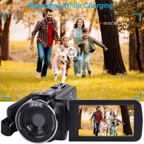 img 2 attached to 📷 TLPUHU 4K WiFi Ultra HD 48MP Video Camera for Vlogging with 3.1'' IPS Screen, 18X Digital Zoom, Microphone, 2 Batteries, Handheld Stabilizer (SD Card not Included)