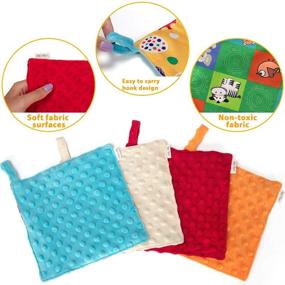 img 2 attached to 🚼 teytoy First Baby Crinkle Toy - Soft High Contrast Montessori Square Sensory Toys for Toddlers, Infants, and Kids - Ideal for Baby Shower - Pack of 4