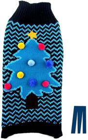 img 4 attached to 🎄 Mikayoo Christmas Sweater for Dogs and Cats - Pet Xmas Sweater, Holiday Festive Sweater with Christmas Tree Design, Cold Weather Coat