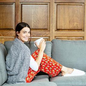 img 2 attached to Cozy up this Christmas with Hello Mello Women's Holiday Lounge Pants & Gift Travel Tote