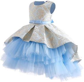 img 4 attached to 👗 Sleeveless Bridesmaid Wedding Dresses for Girls' Clothing in Pageant Dresses