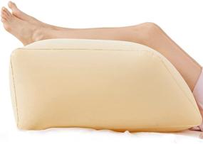 img 4 attached to 🦵 Antdvao Inflatable Leg Pillows for Optimal Support, Blood Circulation and Recovery, Leg Wedge Pillow Cushions for Leg Edema and Postoperative Healing (Yellow)