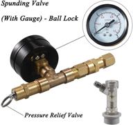 🍺 pera home brewing cornelius keg spunding valve - adjustable pressure relief valve & gauge - connect ball lock disconnect with check valve logo