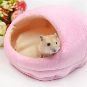 img 3 attached to 🐹 Cozy KUDES Hamster Slipper House Bed for Small Animals - Warm Mat Sleeping Bag Nest Cage Accessories