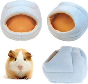 img 2 attached to 🐹 Cozy KUDES Hamster Slipper House Bed for Small Animals - Warm Mat Sleeping Bag Nest Cage Accessories