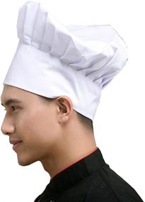 img 1 attached to 👨 Hyzrz Adult Adjustable Chef Hat with Elastic Band - Perfect for Bakers, Kitchen Cooking, and Chefs