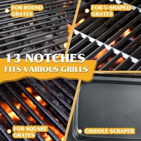 img 3 attached to 🔥 BBQ Grill Scraper Stocking Stuffers: Perfect Christmas Birthday Gifts for Men Women Dad Adults Mom Chef Kitchen Gadgets Smoker Accessories Grate Grilling Cleaning Cool Tool for Outdoor Camping Indoor Cooking