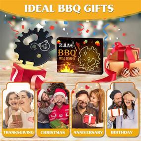 img 2 attached to 🔥 BBQ Grill Scraper Stocking Stuffers: Perfect Christmas Birthday Gifts for Men Women Dad Adults Mom Chef Kitchen Gadgets Smoker Accessories Grate Grilling Cleaning Cool Tool for Outdoor Camping Indoor Cooking