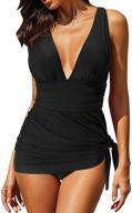 ruuhee swimdress control ruched swimsuits logo