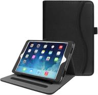 📱 fintie case for ipad mini/mini 2 / mini 3 - corner protection, multi-angle viewing, folio smart stand cover with pocket, auto sleep/wake for apple ipad mini 1 / mini 2 / mini 3, black logo