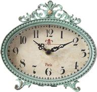 ⏰ antiqued green pewter mantel clock by creative co-op logo