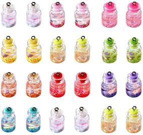 img 3 attached to 🌟 Sparkling Glass Bottle Wishing Bottle Star Charms: Ideal for DIY Crafts and Decorations (A394)