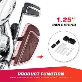 img 3 attached to 🏍️ Enhance Your Riding Experience with WeiSen Driver FloorBoard Outward Extension 1-1/4'' - Compatible with Harley FLHT/FLHR/FLTR/FLHX & FL Trikes (2009-2021)