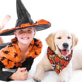 img 3 attached to Halloween Bandana Triangle Bandanas Accessories Dogs