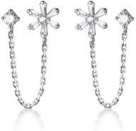 earrings sterling crystal rhinestone hypoallergenic logo