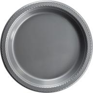 🍽️ elegant silver plastic dessert/salad plates - disposable plates - 50 count: a perfect choice for your special occasions logo