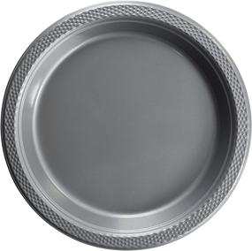 img 4 attached to 🍽️ Elegant Silver Plastic Dessert/Salad Plates - Disposable Plates - 50 Count: A Perfect Choice for Your Special Occasions