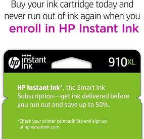 img 1 attached to HP 910XL Yellow High-yield Ink Cartridge for HP OfficeJet 8010, 8020 Series, HP OfficeJet Pro 8020, 8030 Series - Instant Ink Eligible (3YL64AN)