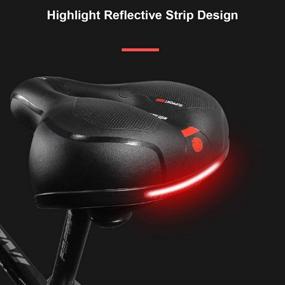 img 2 attached to 🚲 Hirate Gel Bicycle Saddle | Ergonomic Waterproof Bike Seat Replacement with Reflective Tape | Universal Fit for Men and Women | Comfortable Mountain Bike Seat for Road Bikes