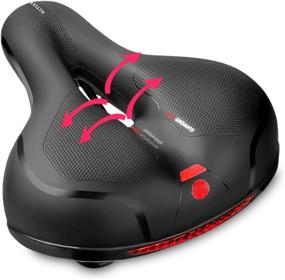 img 4 attached to 🚲 Hirate Gel Bicycle Saddle | Ergonomic Waterproof Bike Seat Replacement with Reflective Tape | Universal Fit for Men and Women | Comfortable Mountain Bike Seat for Road Bikes