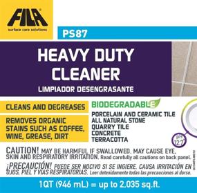 img 3 attached to 🧽 FILA Heavy Duty Cleaner PS87 32oz – Stain Remover for Grease, Coffee, Wine, Wax, Ink – Hard Surface Floor Cleaner, perfect for Natural Stone, Terracotta, Quarry Tile, Concrete, Porcelain, and Ceramic Tile