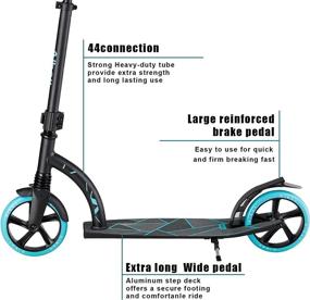 img 1 attached to 🛴 Albott Scooter for Adults: Wide Handlebar & Large Aluminum Deck Kick Scooter – Adjustable Height, Big Wheel, ABEC-9 Bearings – Teens & Kids 8+, 250LB Max Load