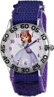 disney kids' sofia the first plastic case watch with purple strap - model w001688 logo