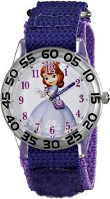 img 2 attached to Disney Kids' Sofia the First Plastic Case Watch with Purple Strap - Model W001688