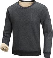 gihuo men's cozy 👕 crewneck sherpa-lined fleece sweatshirt pullover tops логотип