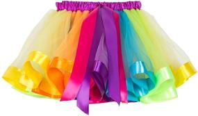 img 1 attached to 🌈 Stylish Rainbow Layered Clothing for Girls with Vibrant Colors