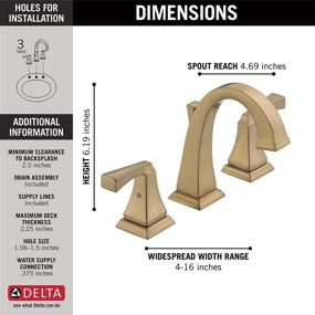 img 1 attached to 🚰 Champagne Widespread Bathroom Faucet - Delta 3551 CZMPU DST