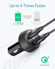 img 3 attached to Быстрый зарядной адаптер для автомобиля Anker Quick Charge 3.0 39W Dual USB, PowerDrive Speed 2 - Совместим с Galaxy S10/S9/S8/S7/S6/Plus, Note 9, iPhone 11/XS/Max/XR/X/8/7, iPad Pro, LG, Nexus и другими