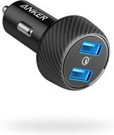 быстрый зарядной адаптер для автомобиля anker quick charge 3.0 39w dual usb, powerdrive speed 2 - совместим с galaxy s10/s9/s8/s7/s6/plus, note 9, iphone 11/xs/max/xr/x/8/7, ipad pro, lg, nexus и другими логотип