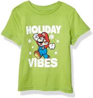 vibrant nintendo little mario vibes heather clothing for boys: tops, tees & shirts! logo